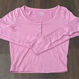 hollister pink long sleeve
